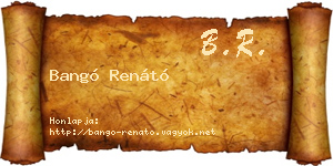 Bangó Renátó névjegykártya