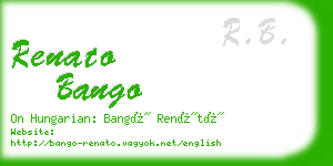 renato bango business card